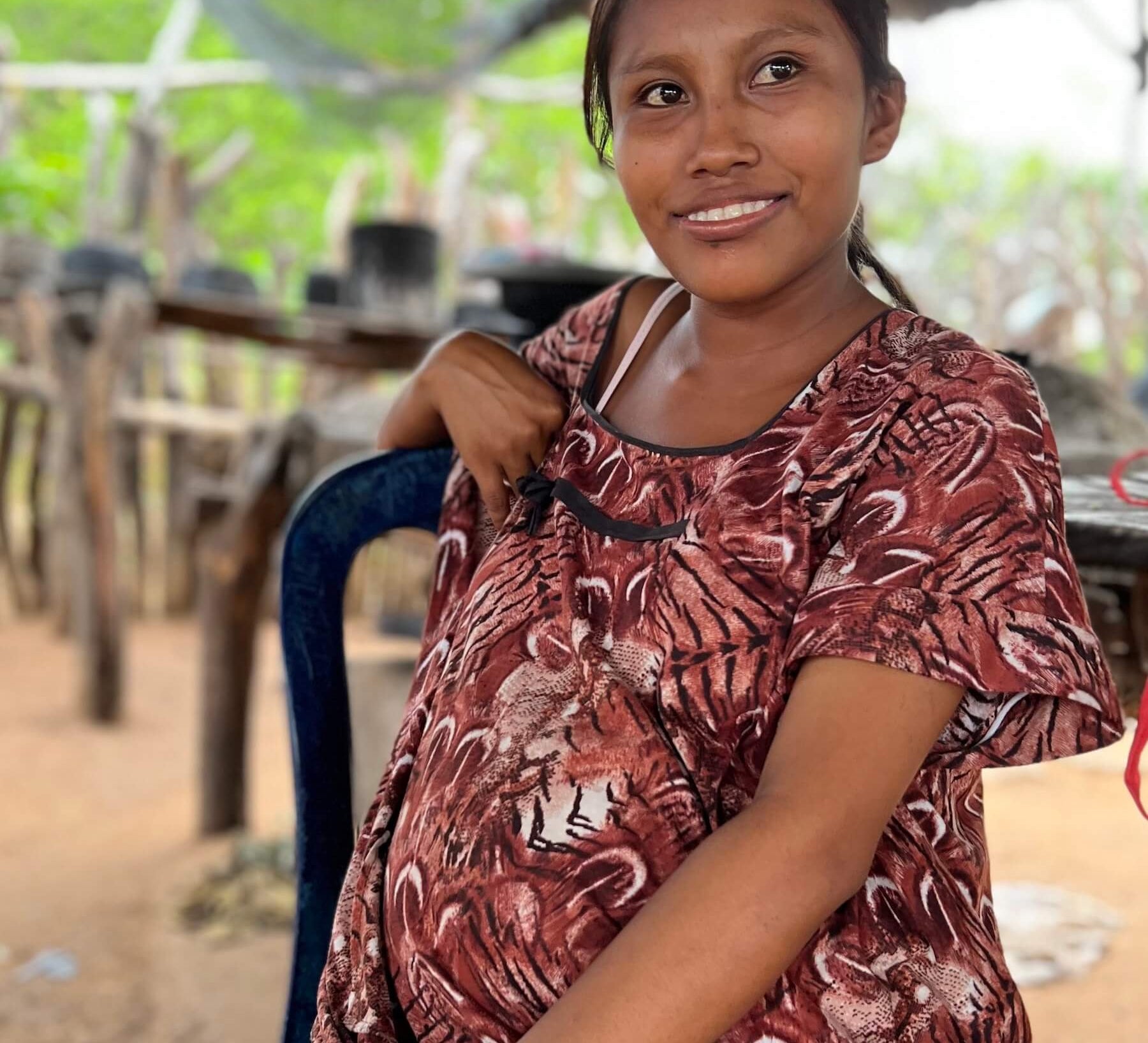 Wayuu weaver from Hiotshy, Maria Cristina