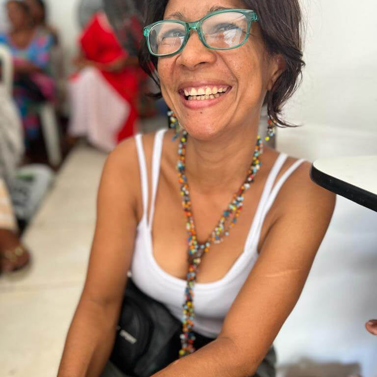 Woman smiling at a women's entrepreneurship school