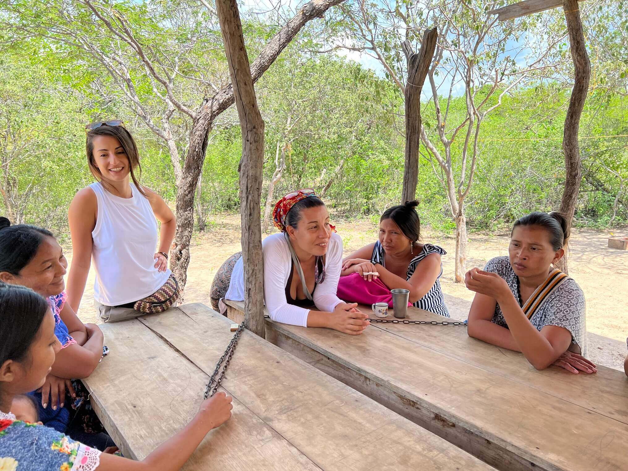 Community meeting with women in a Wayuu community